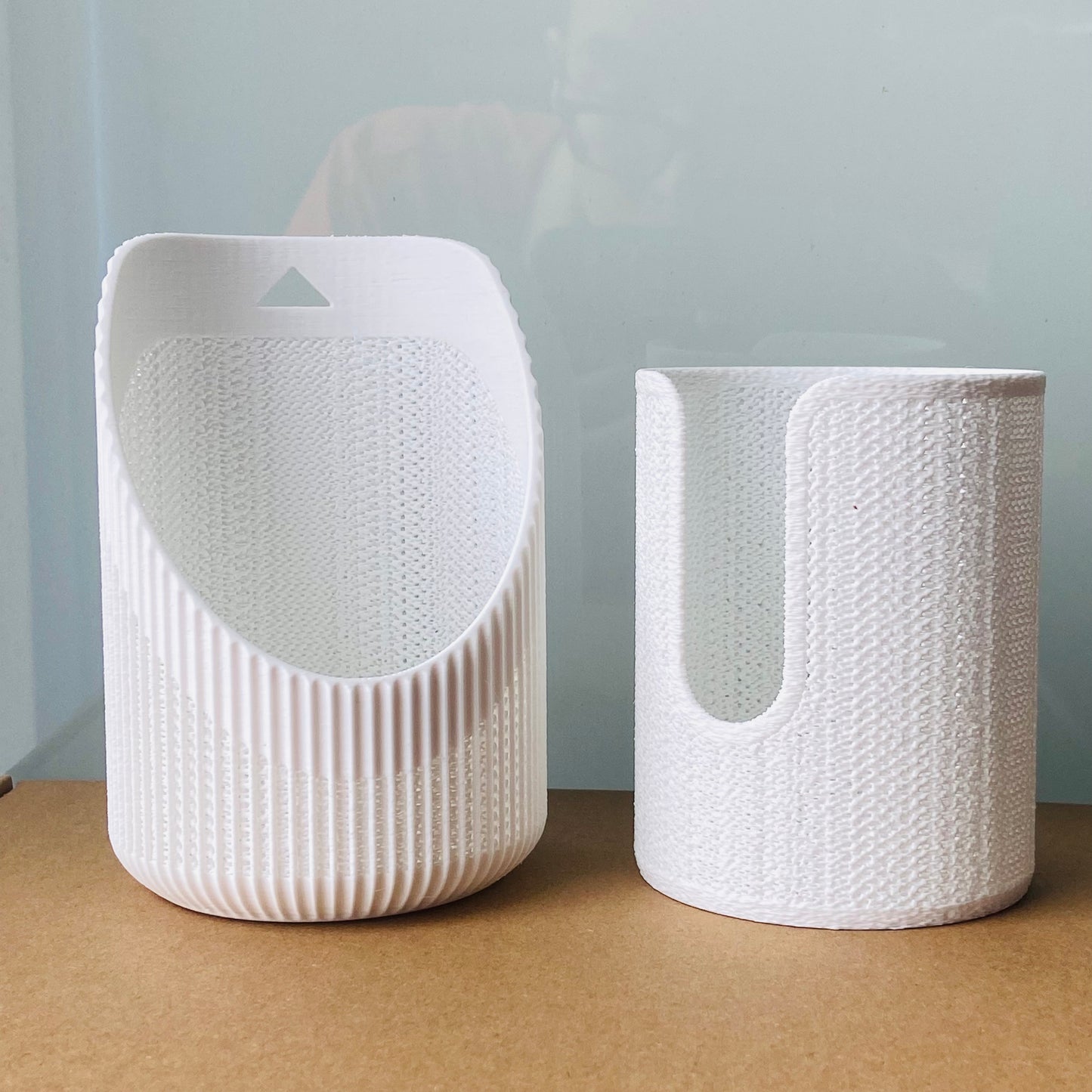 Dual-Tone Plant Pot: 3D Printed Modern Planter Cup - Breathable Lattice Design
